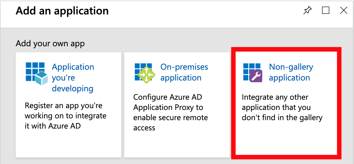 Azure Active Directory - Non Gallery Applicatio